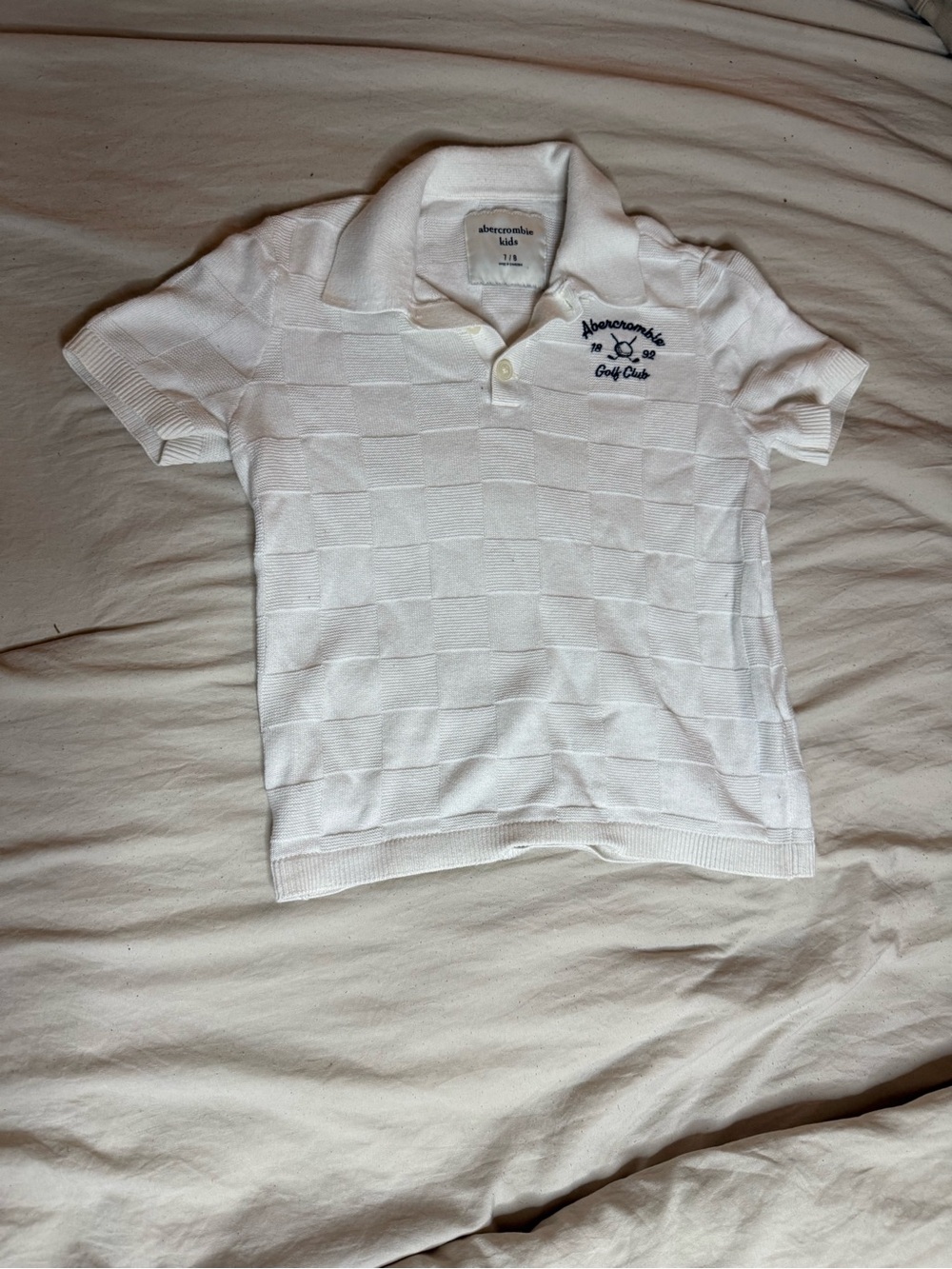 Abercrombie Kids White Golf Polo Shirt - Short Sleeve